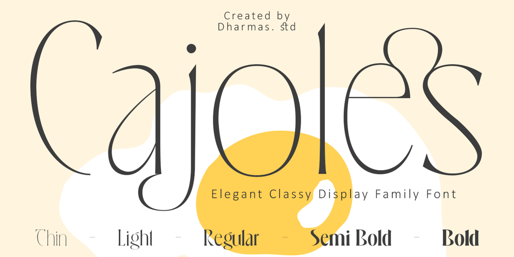 Cajoles font