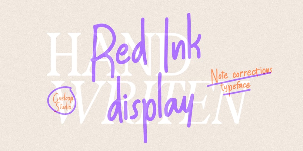 CAS Red Ink font
