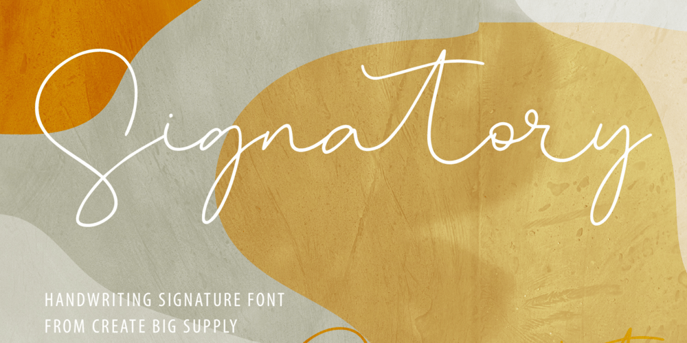 Signatory font