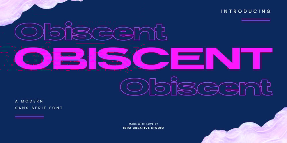 Obiscent font