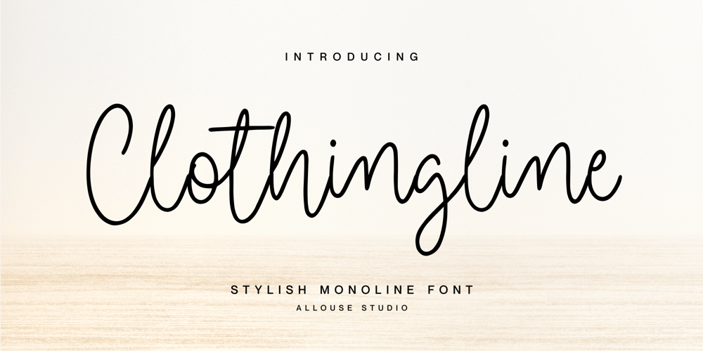 Clothingline font