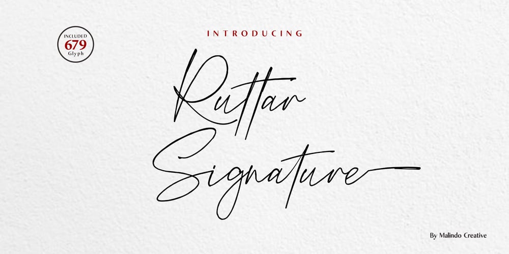 Ruttar Signature font