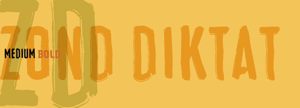 Zond Diktat font