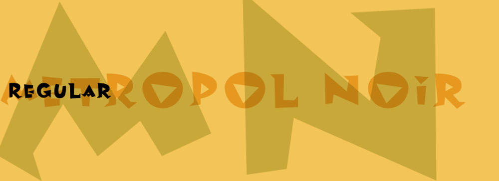 Metropol Noir font