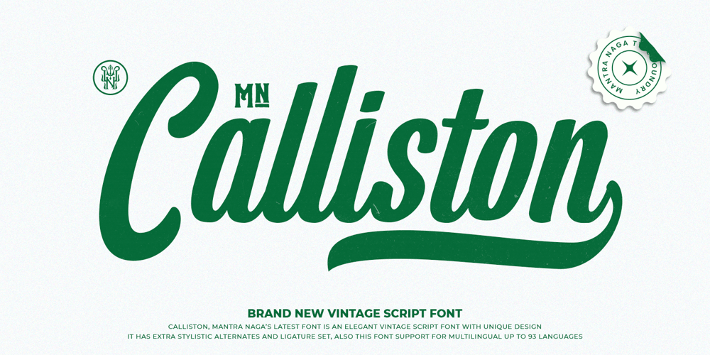 MN Calliston font