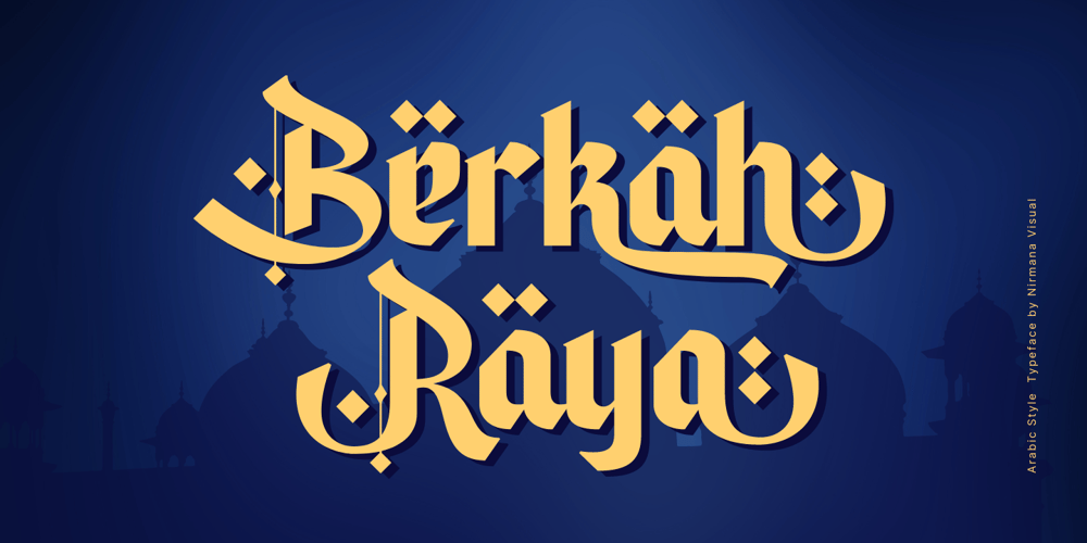 Berkah Raya Arabic font