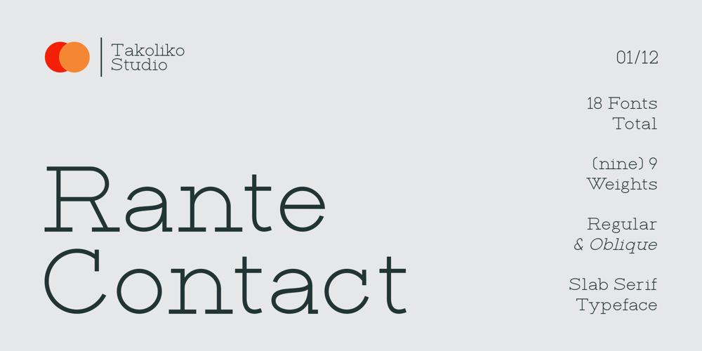 Rante Contact font