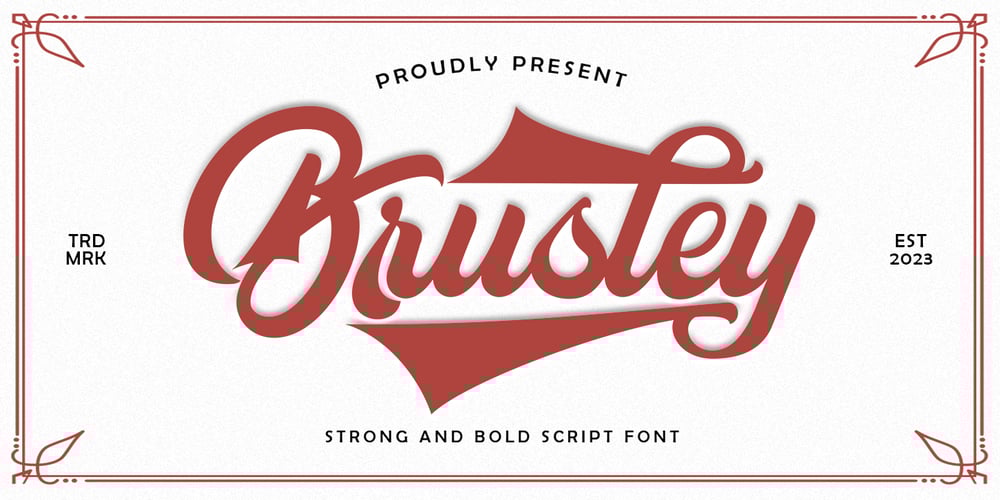 Brusley Script font
