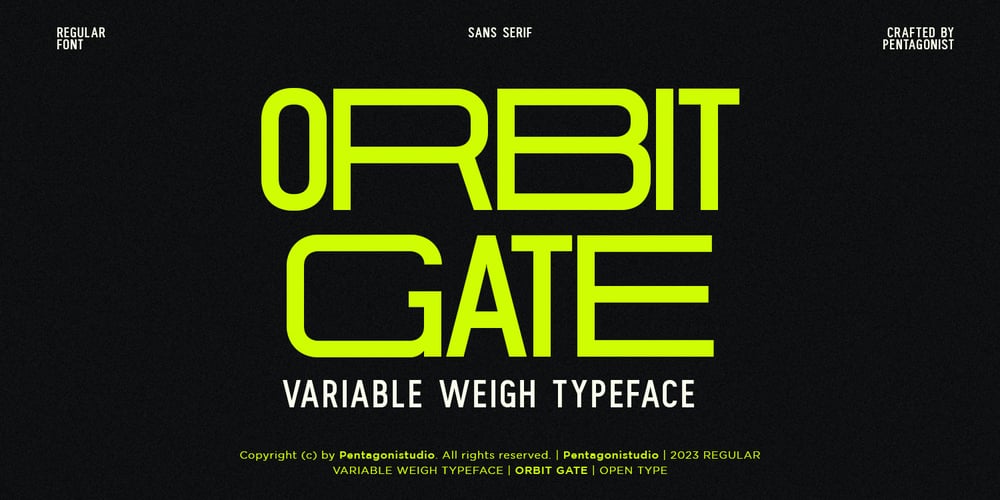 Orbit Gate font