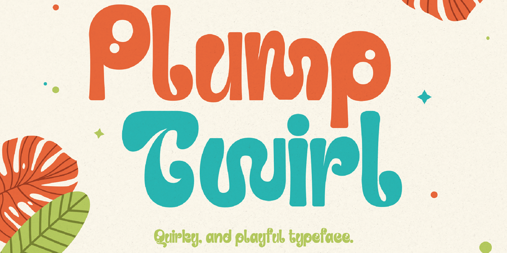 Plump Twirl font
