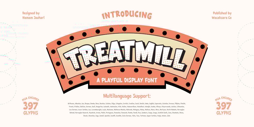 Treatmill font