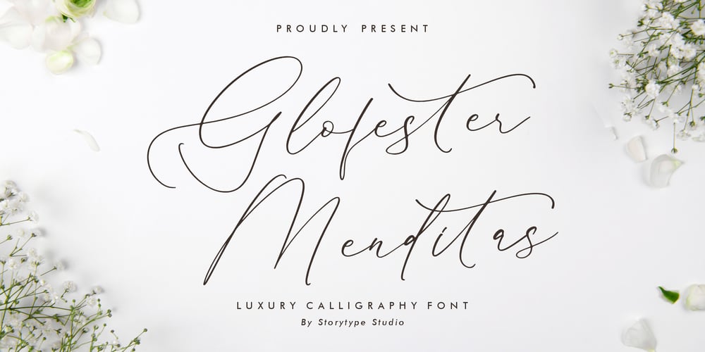 Glofester Menditas font