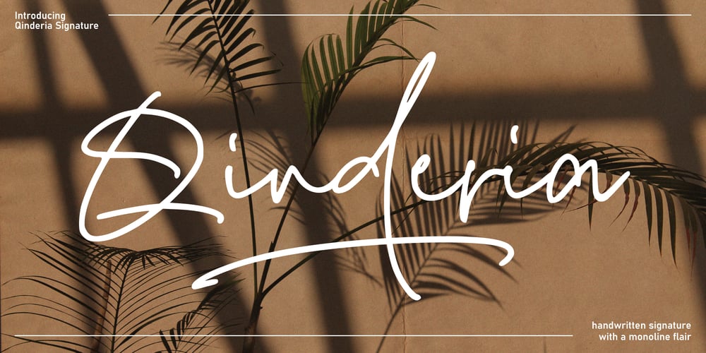 Qinderia Signature font