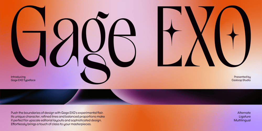 Gage EXO font