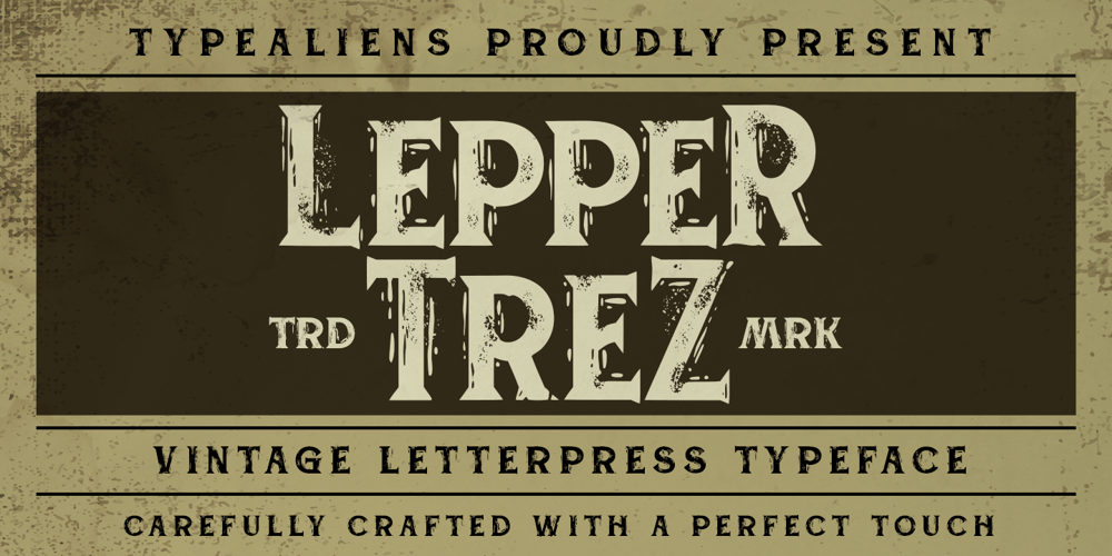Leppertrez font