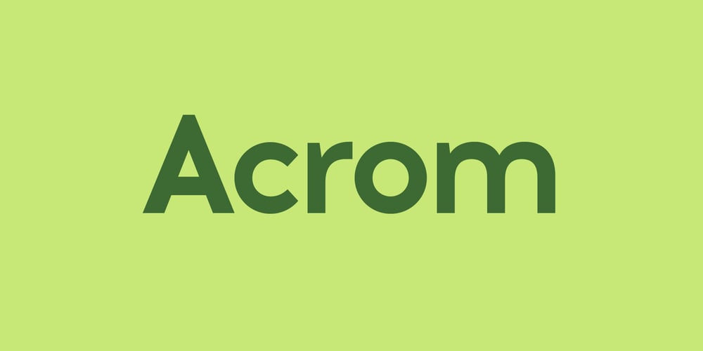 Acrom font