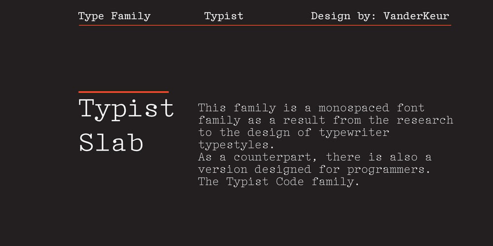 Typist Slab Mono font