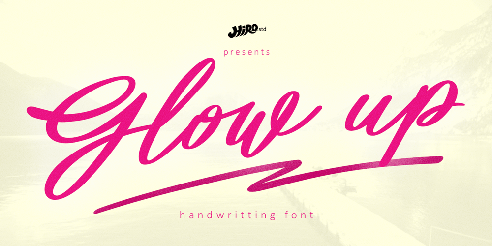 Glow up font
