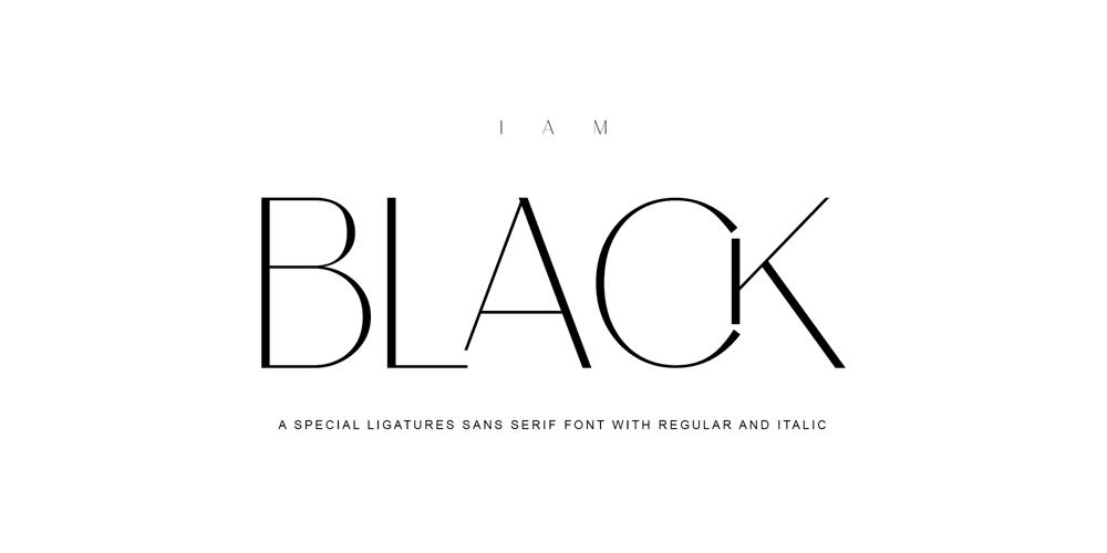 IAM BLACK font