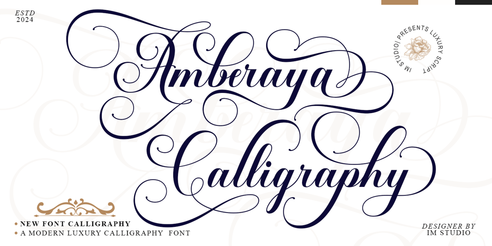 Amberaya Calligraphy font
