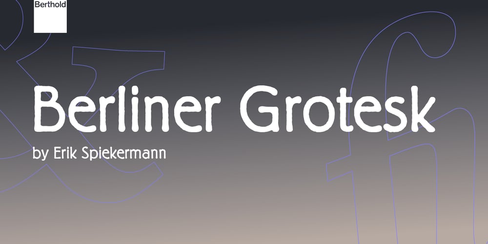 Berliner Grotesk font