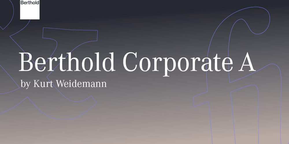 Berthold Corporate A font