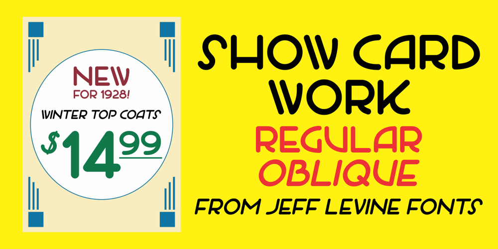 Show Card Work JNL font