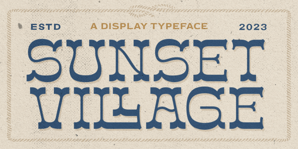 Sunset Village font