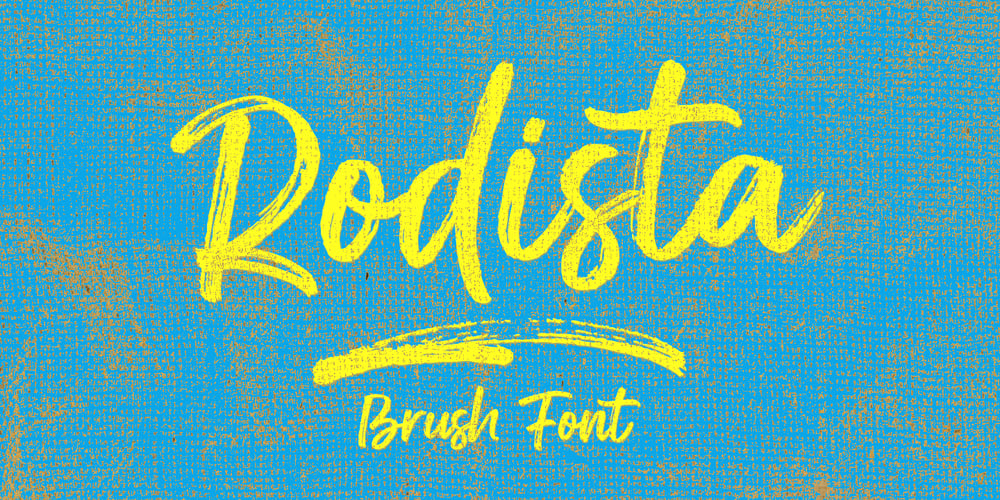 Rodista Brush font