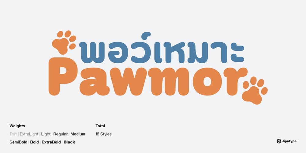 Pawmor font