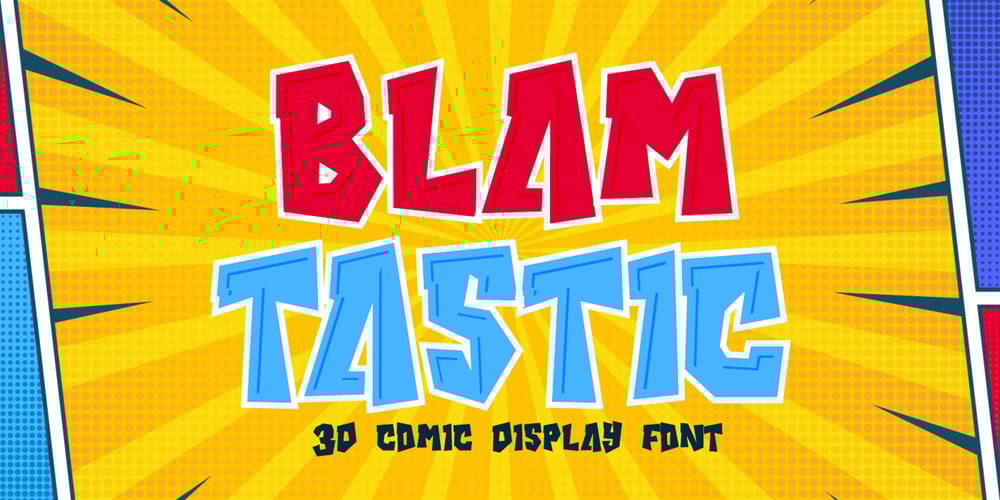Blamtastic 3d Comic Display font