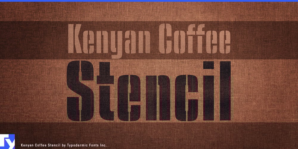 Kenyan Coffee Stencil font
