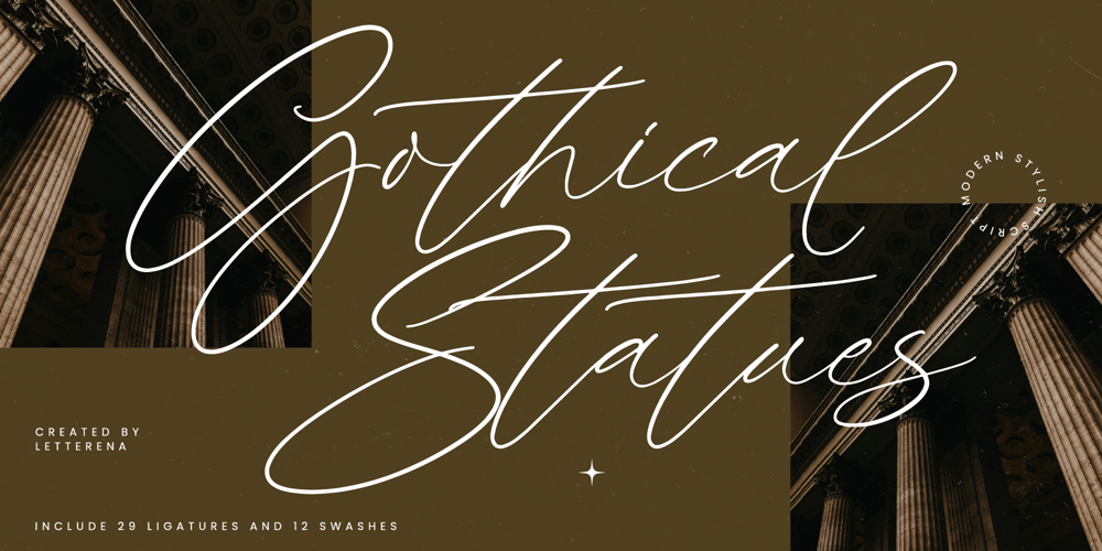 Gothical Statues font