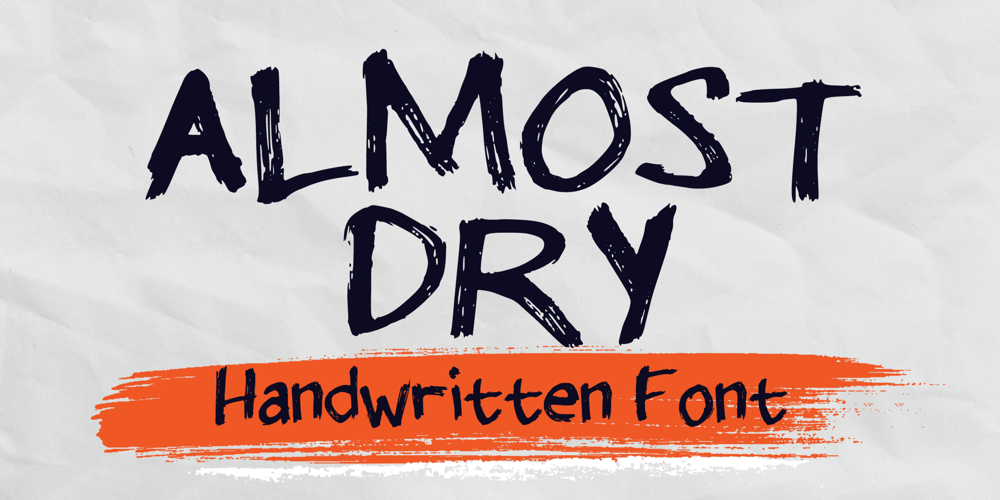 Almost Dry font