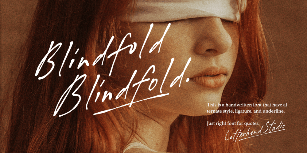 Blindfold font