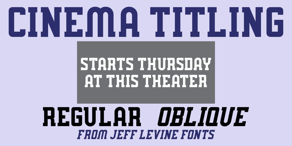 Cinema Titling JNL font