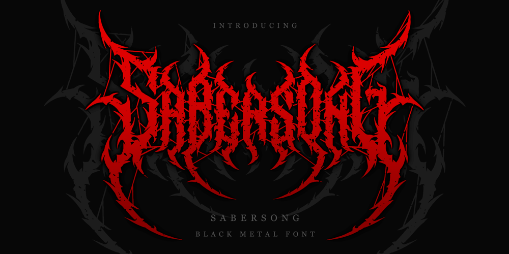 Sabersong Blackmetal font