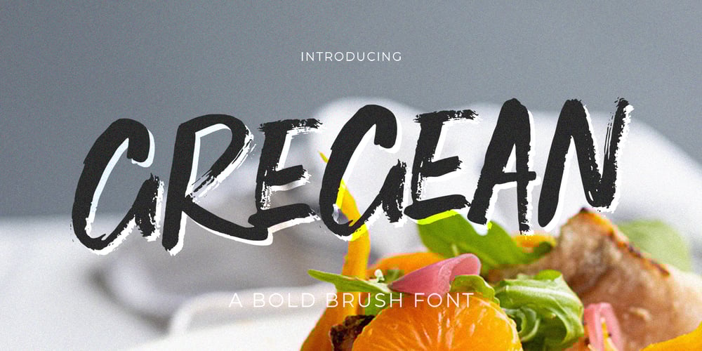 Gregean Brush font