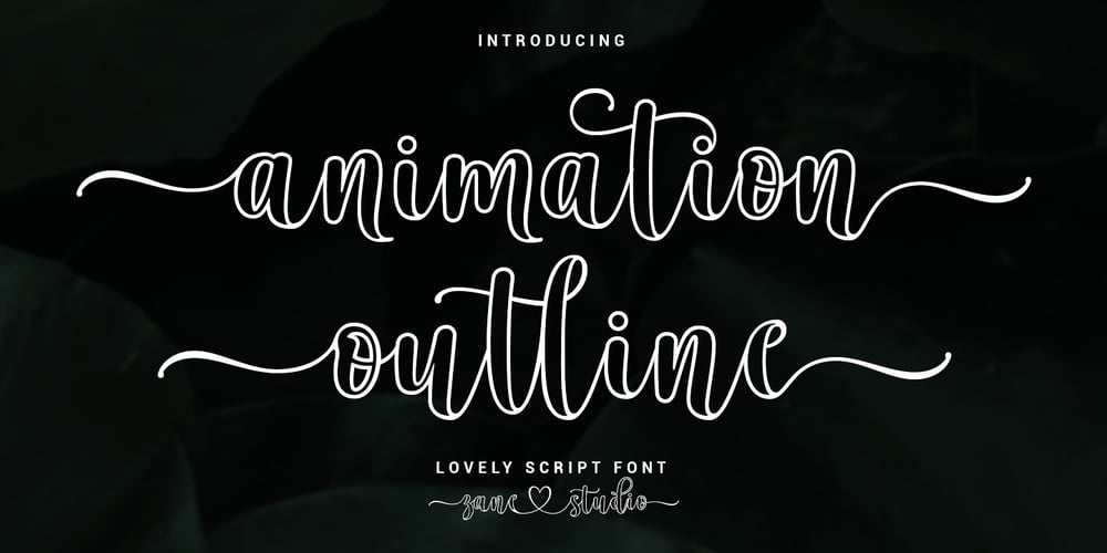 Animation Outline font