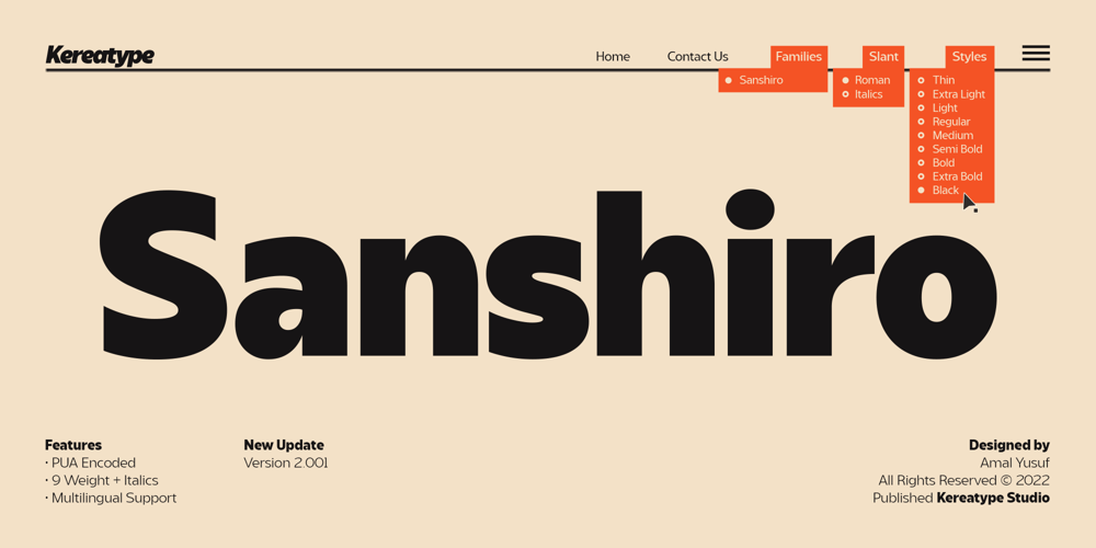 Sanshiro font