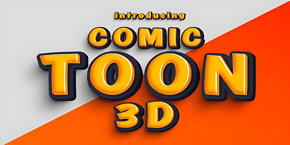 Comic Toon 3 D font