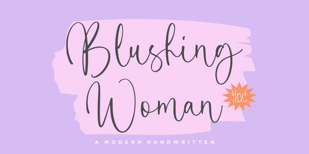Blushing Woman font