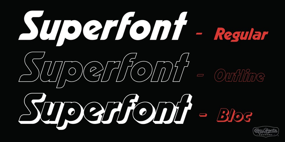 Superfont font