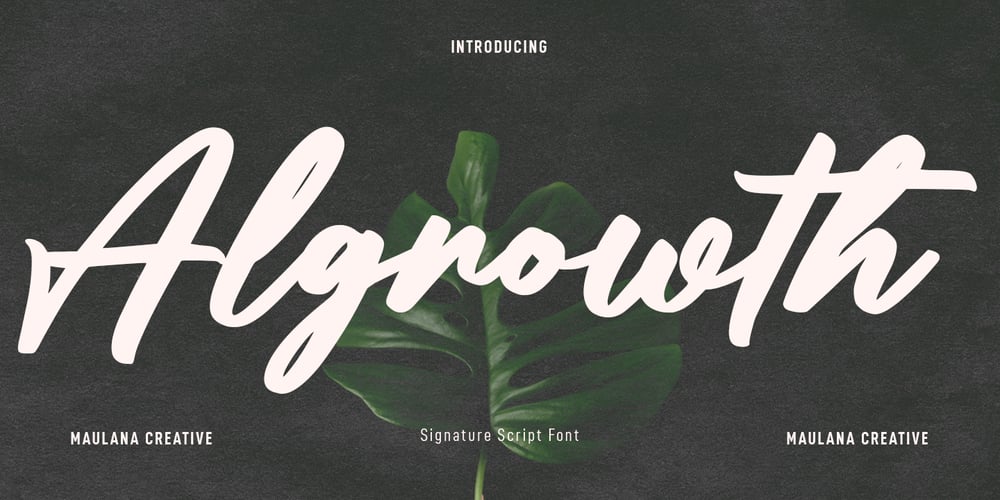Algrowth font