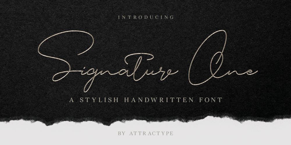 Signature One font