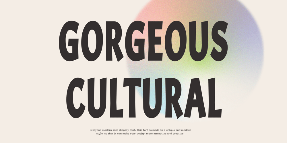 Gorgeous Cultural font