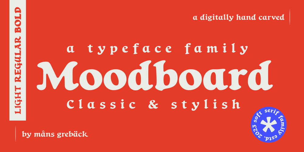Moodboard font