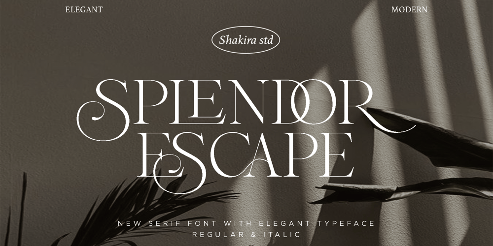 Splendor Escape font