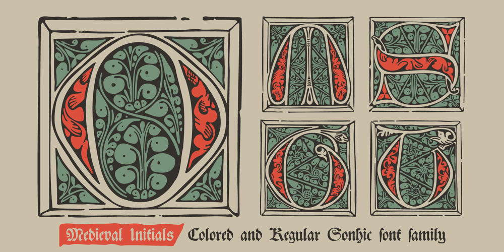 Medieval Initials font