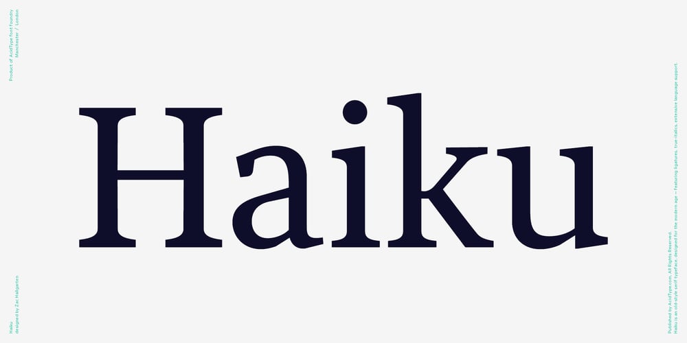 Haiku font